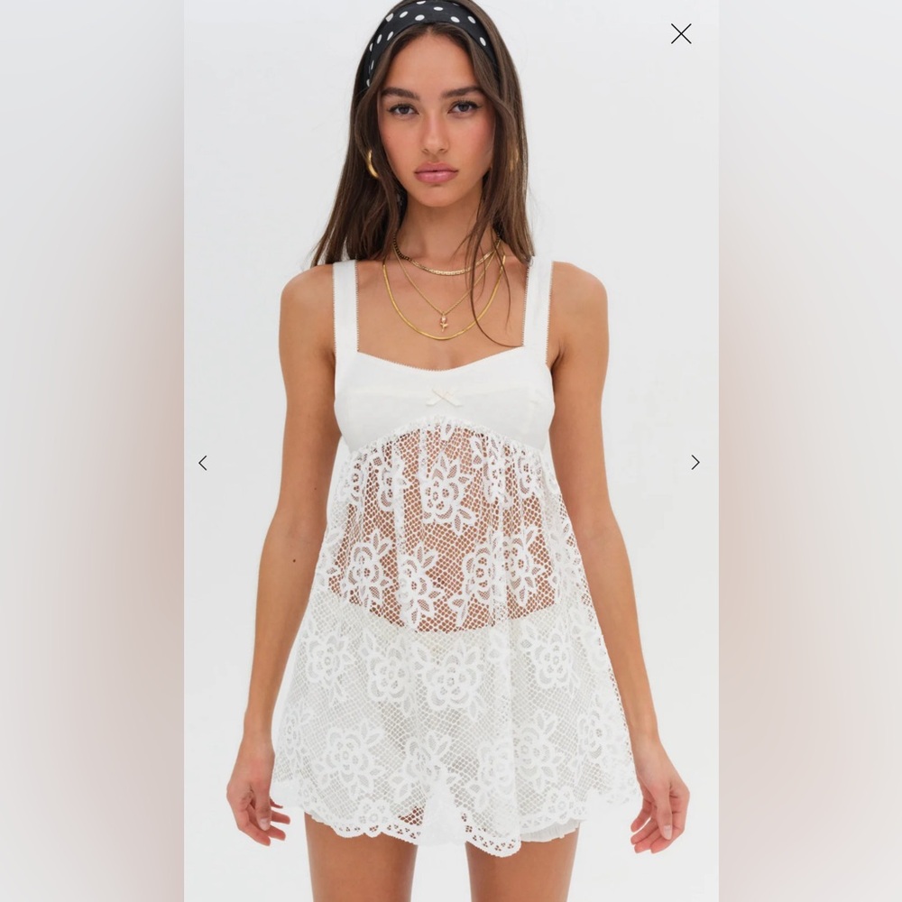 For Love and Lemons Sonnet Lace Babydoll Set